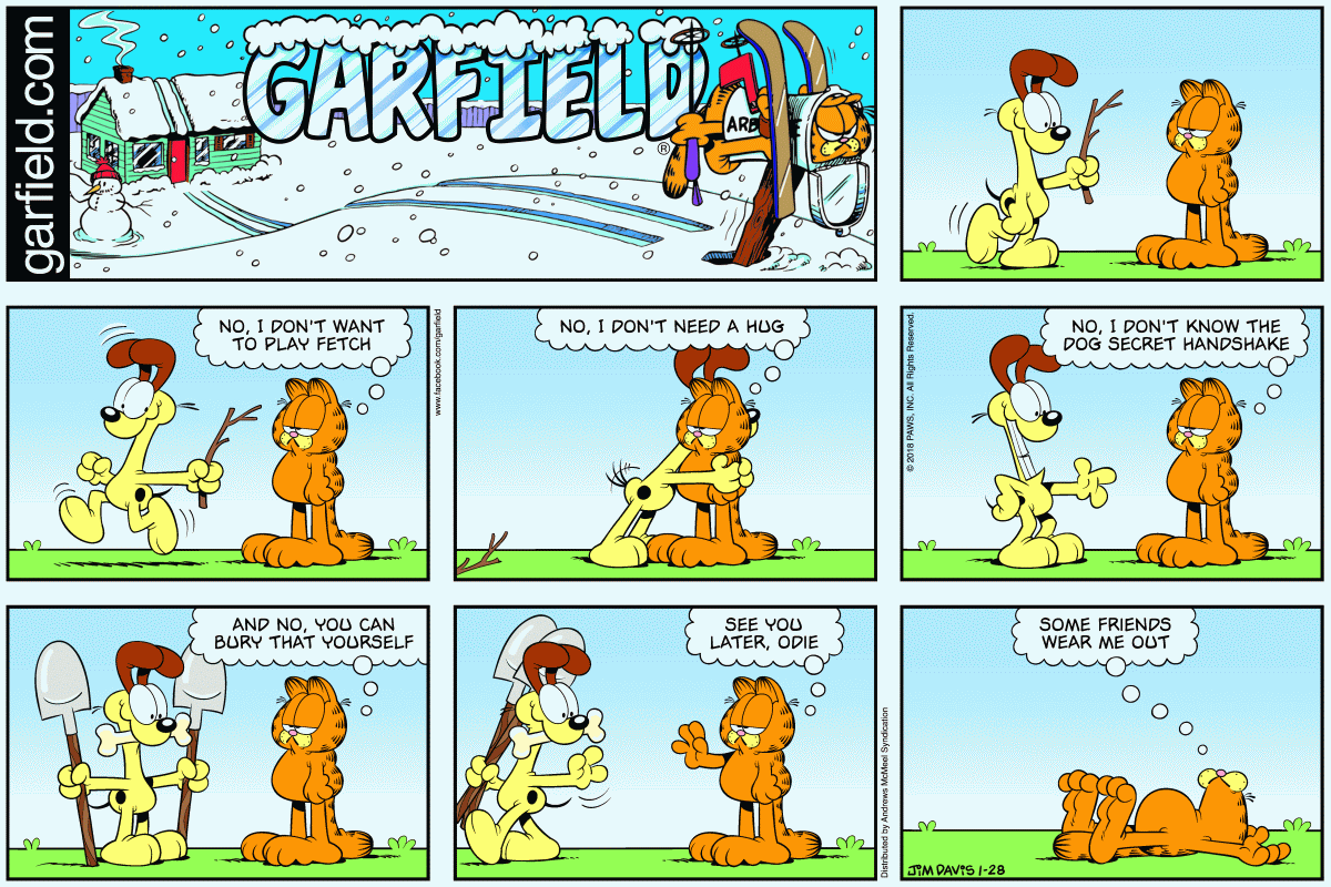 Garfield, January 28, 2018