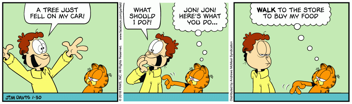 Garfield, January 30, 2018