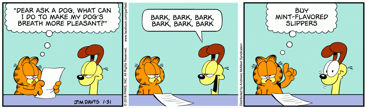 Garfield, January 31, 2018