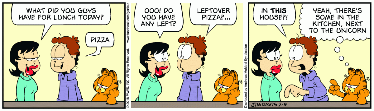 Garfield, February 9, 2018