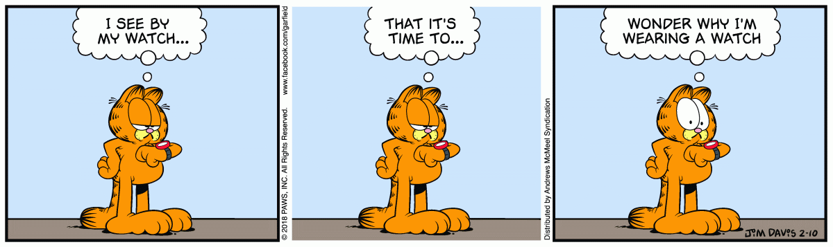 Garfield, February 10, 2018