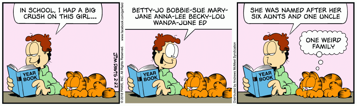 Garfield, February 22, 2018