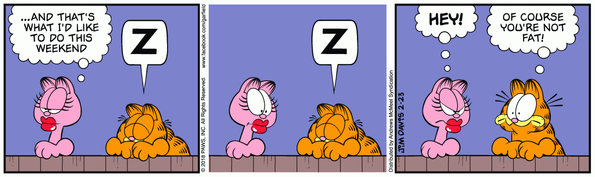 Garfield, February 23, 2018