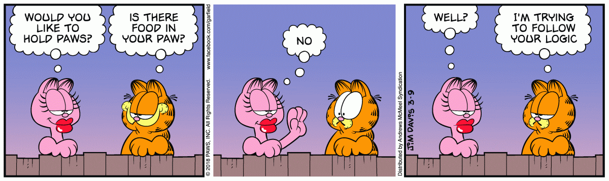 Garfield, March 9, 2018