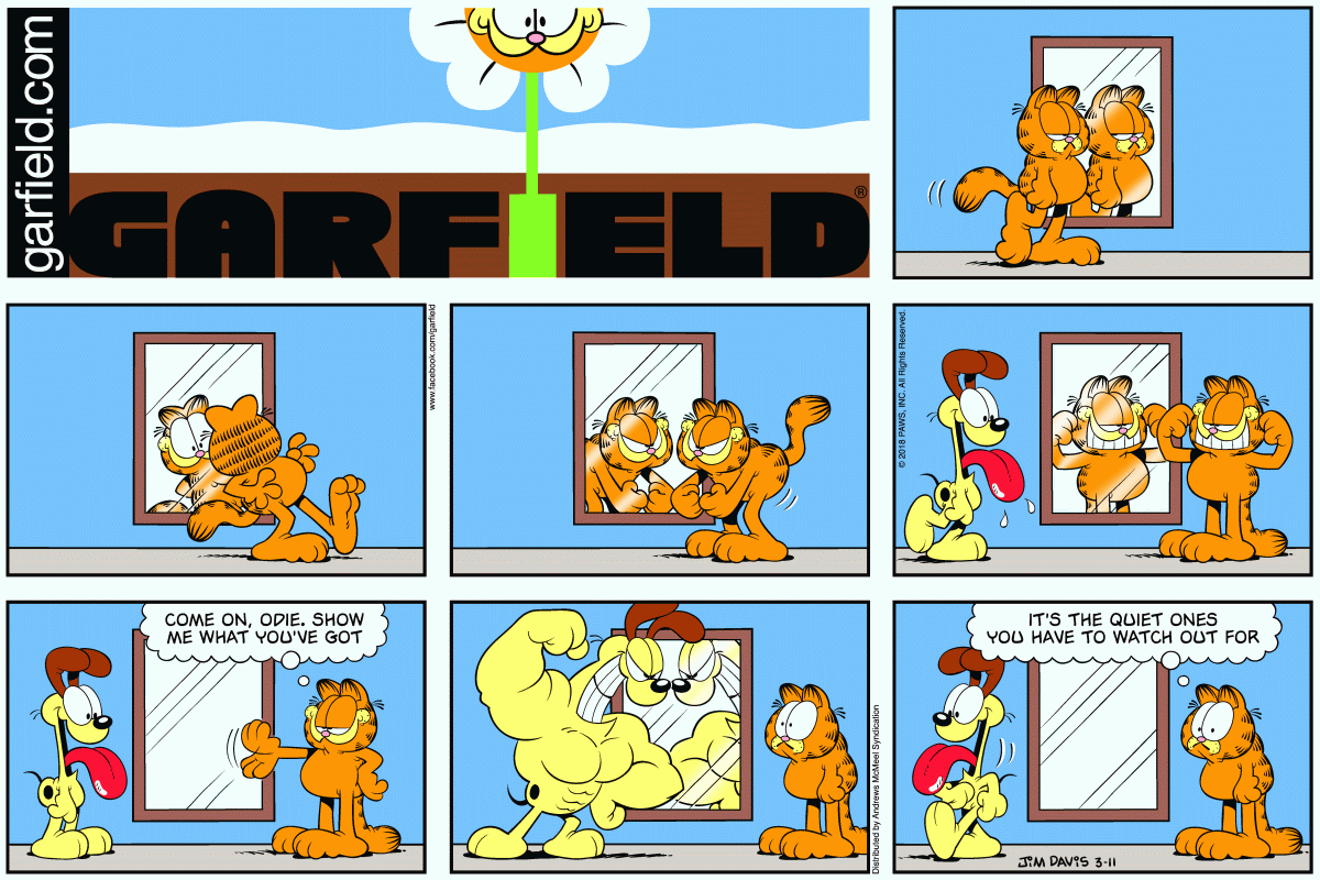 Garfield comic strip for Sunday, March 11, 2018