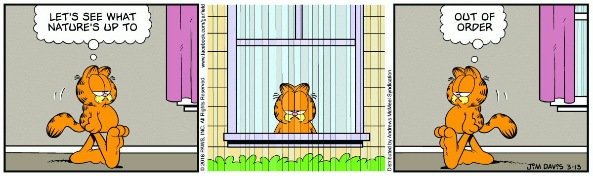 Garfield, March 13, 2018