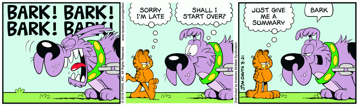 Garfield, March 21, 2018