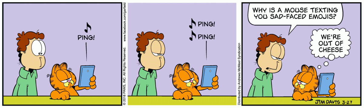 Garfield, March 27, 2018