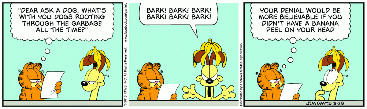 Garfield, March 28, 2018