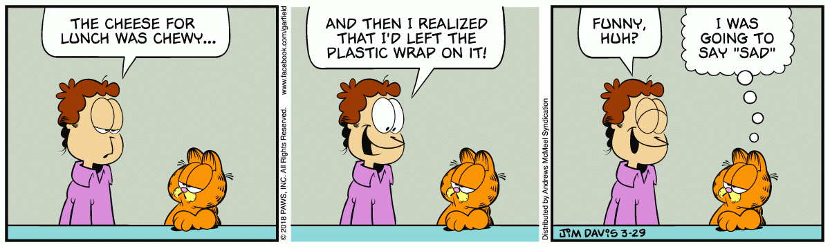 Garfield, March 29, 2018