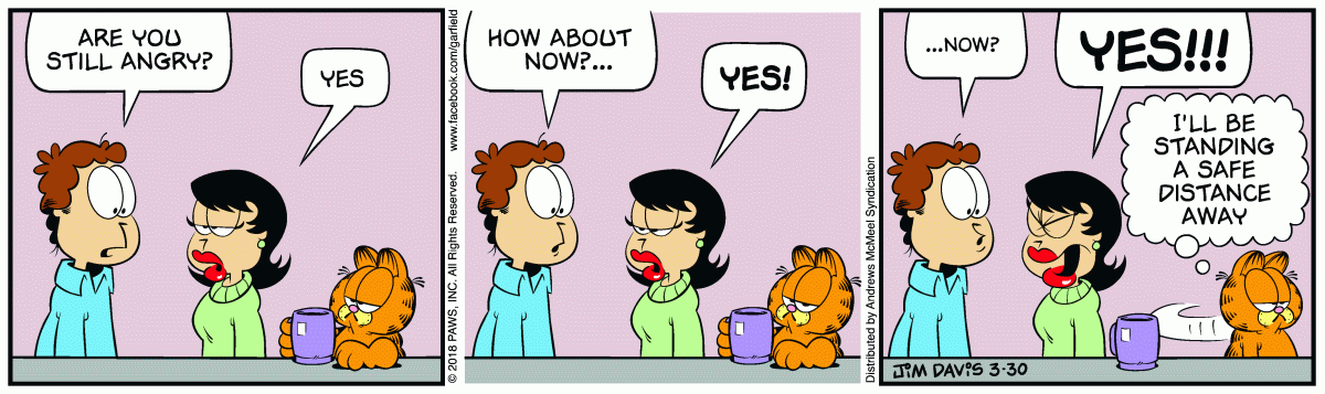 Garfield, March 30, 2018