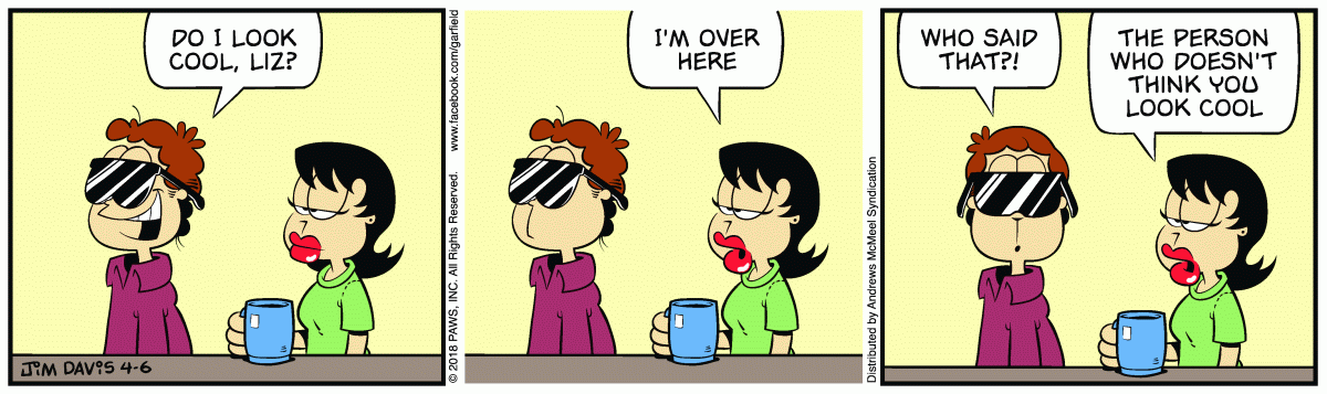 Garfield, April 6, 2018