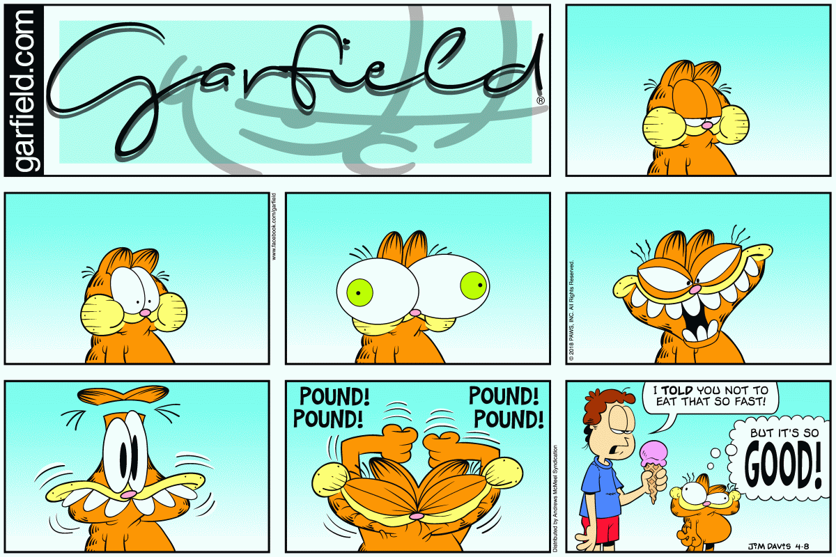 Garfield, April 8, 2018
