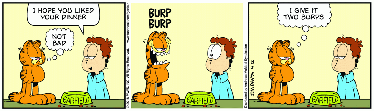 Garfield, April 12, 2018
