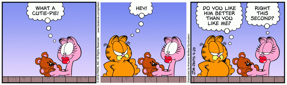 Garfield comic strip for Friday, April 20, 2018