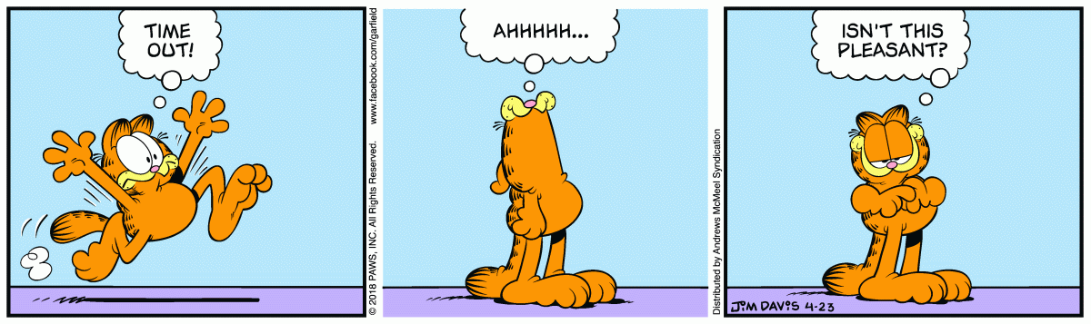 Garfield comic strip for Monday, April 23, 2018