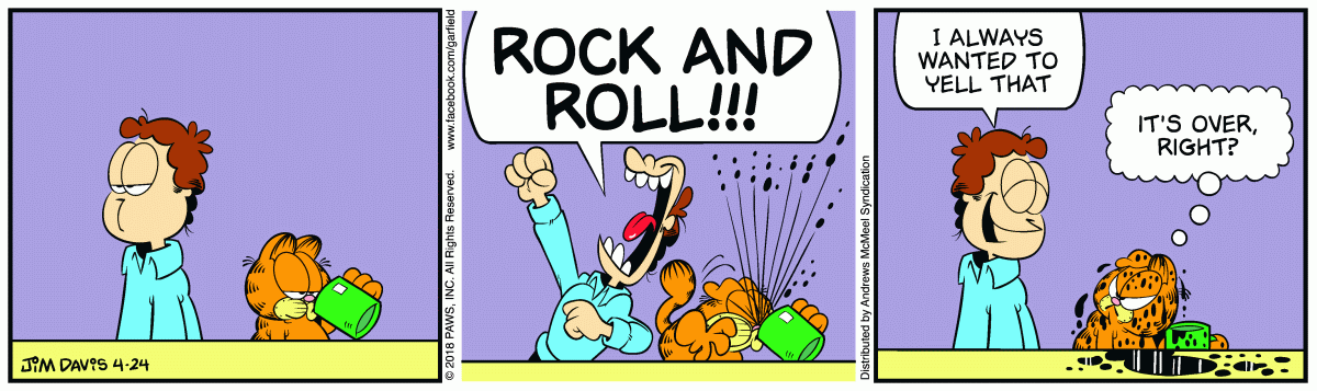 Garfield comic strip for Tuesday, April 24, 2018