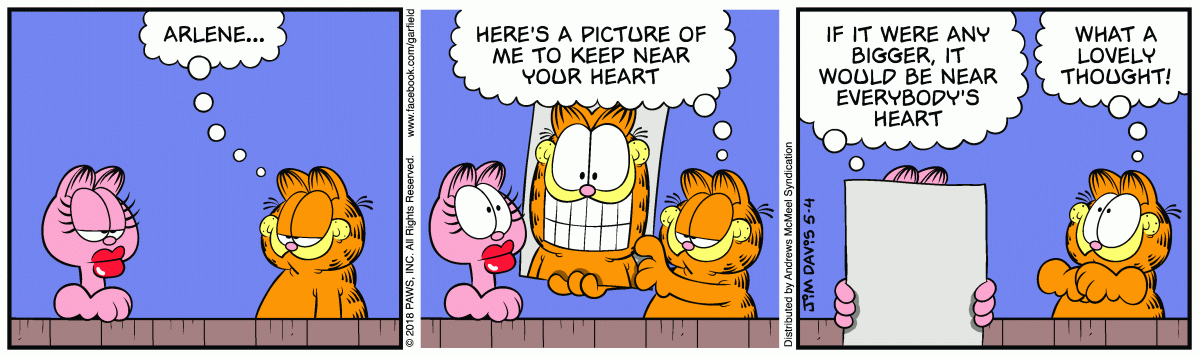 Garfield, May 4, 2018