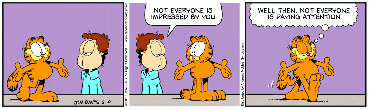 Garfield, May 10, 2018