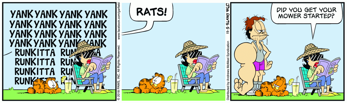 Garfield comic strip for Friday, May 11, 2018