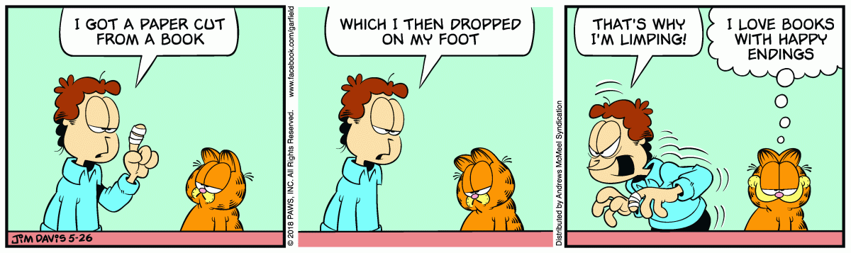 Garfield comic strip for Saturday, May 26, 2018