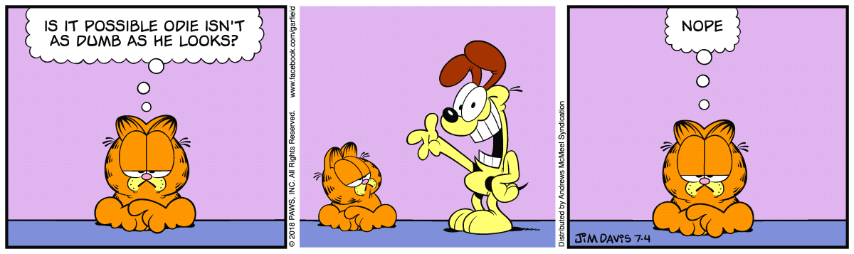 Garfield, July 4, 2018
