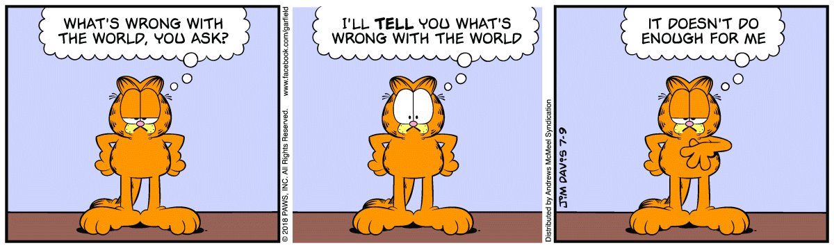 Garfield, July 9, 2018