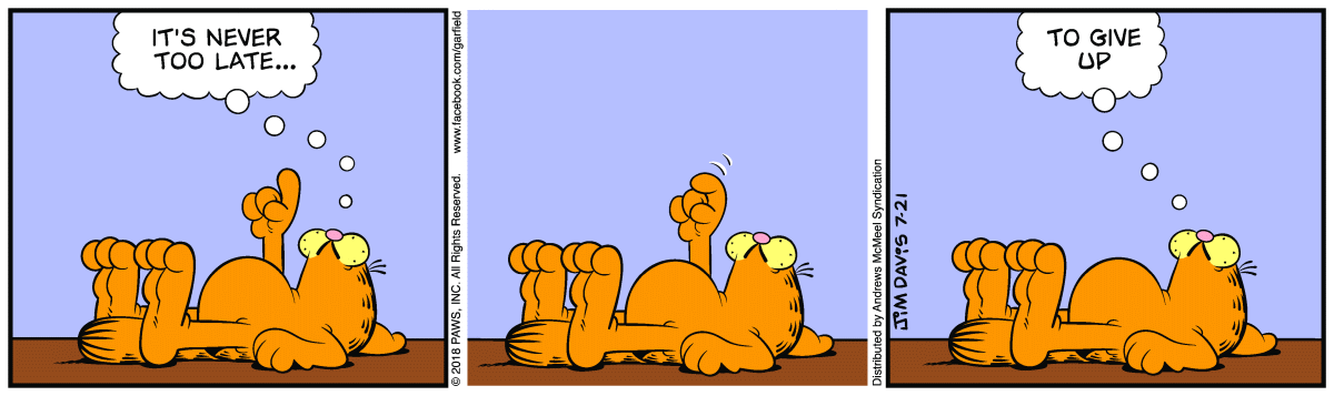 Garfield comic strip for Saturday, July 21, 2018