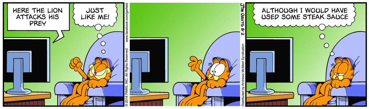 Garfield, August 2, 2018