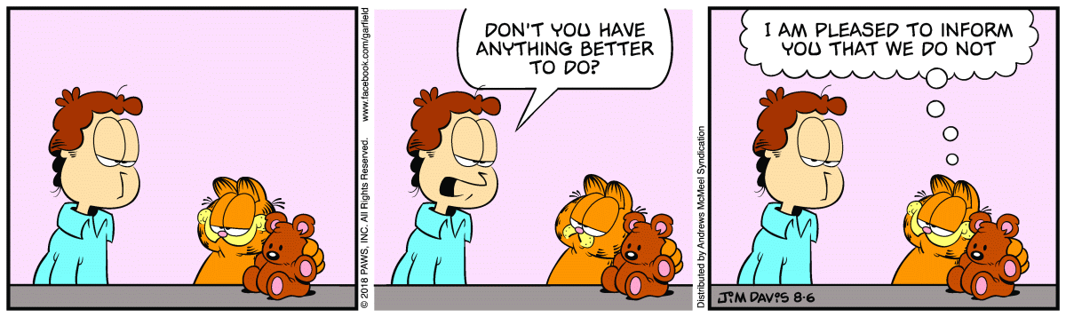 Garfield, August 6, 2018