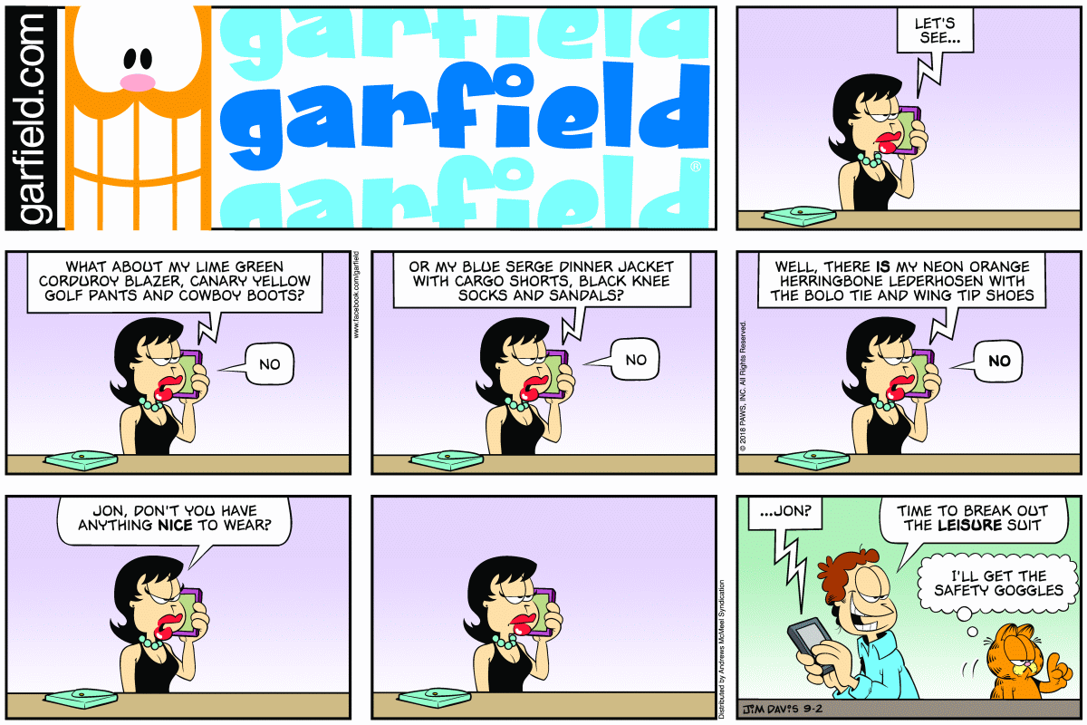 Garfield, September 2, 2018