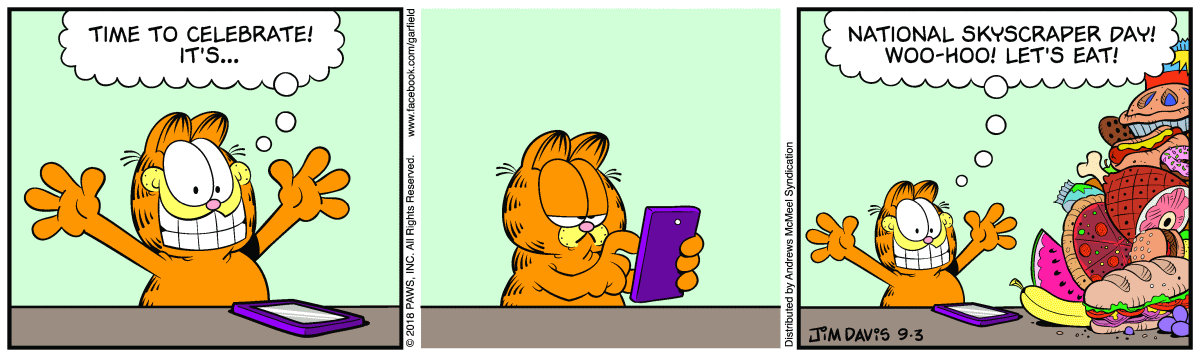 Garfield, September 3, 2018