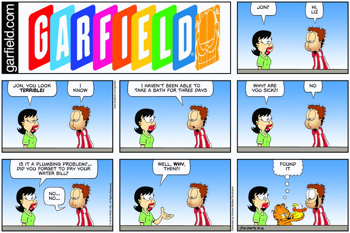 Garfield, September 16, 2018