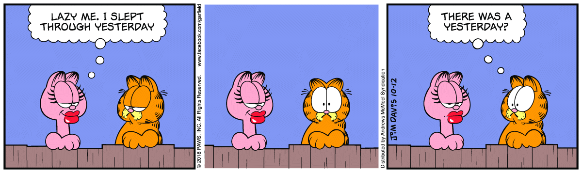 Garfield comic strip for Friday, October 12, 2018