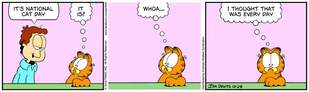 Garfield, October 29, 2018