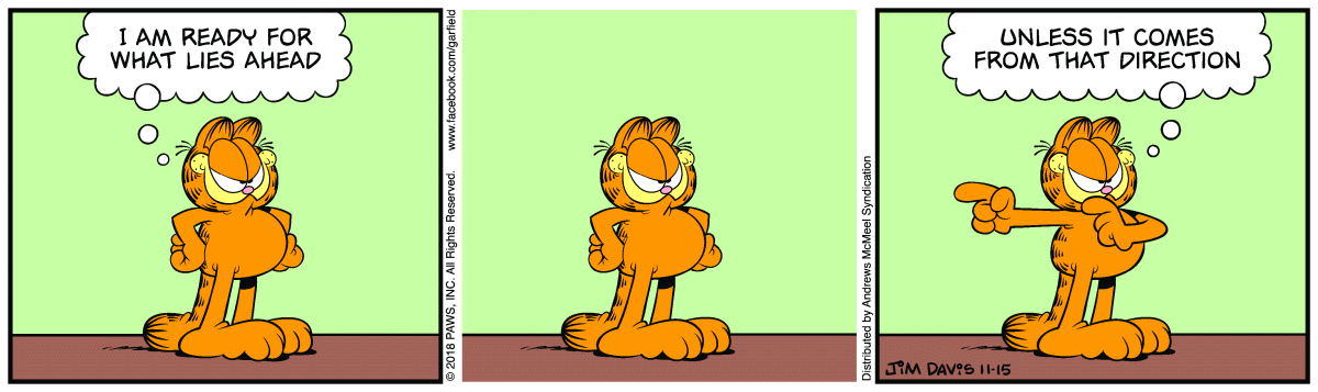 Garfield comic strip for Thursday, November 15, 2018