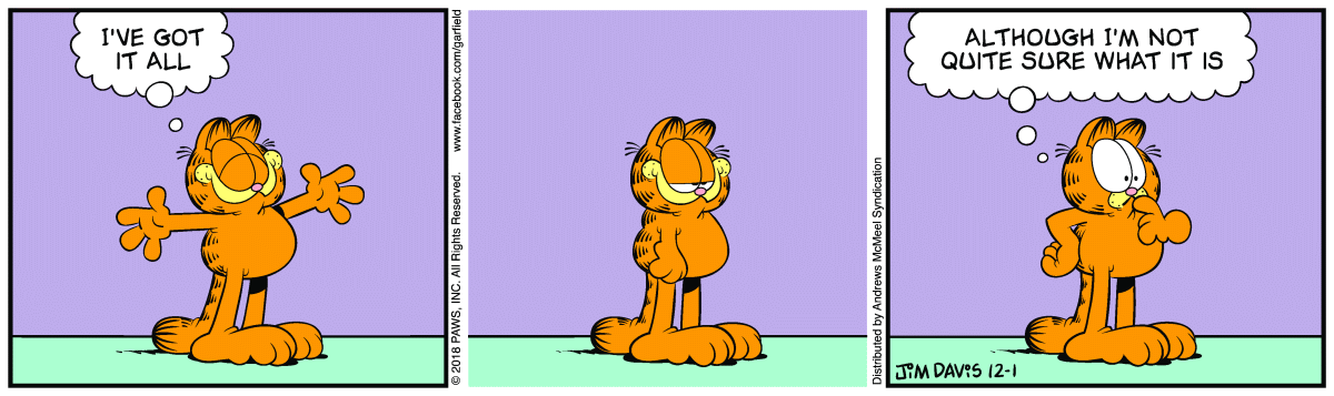 Garfield, December 1, 2018