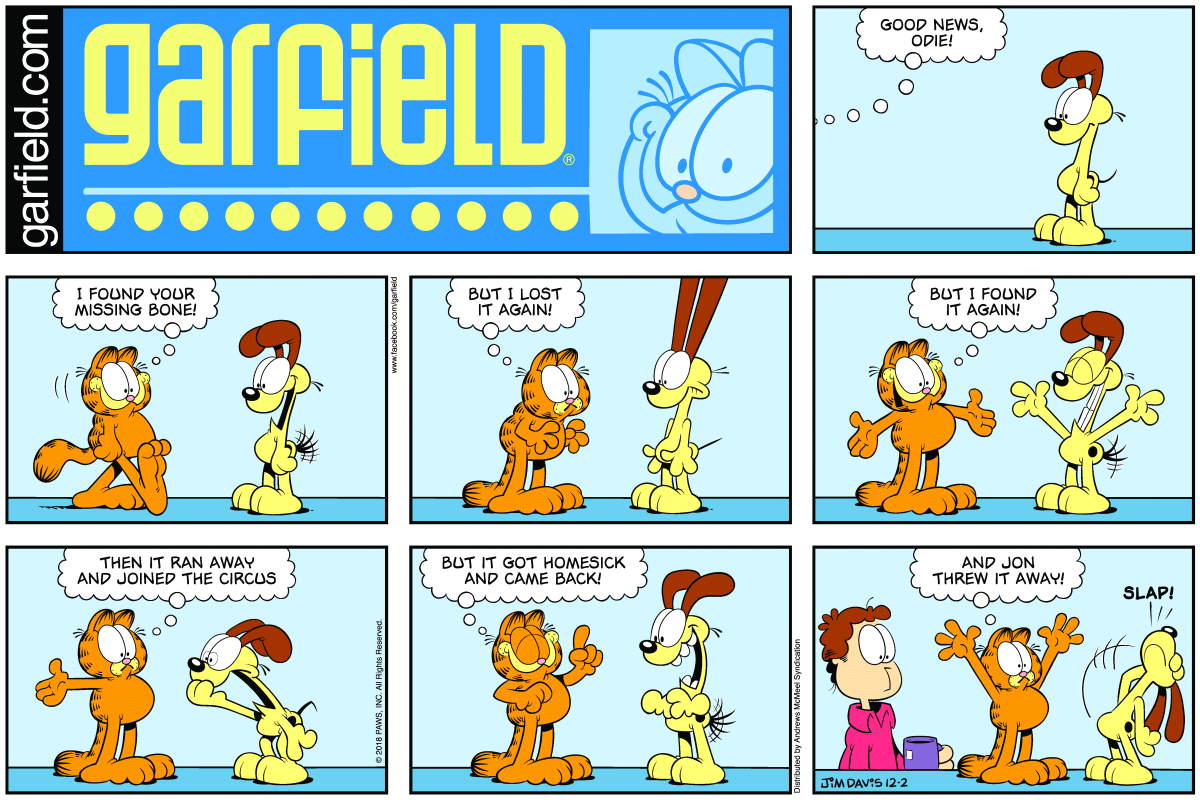 Garfield, December 2, 2018