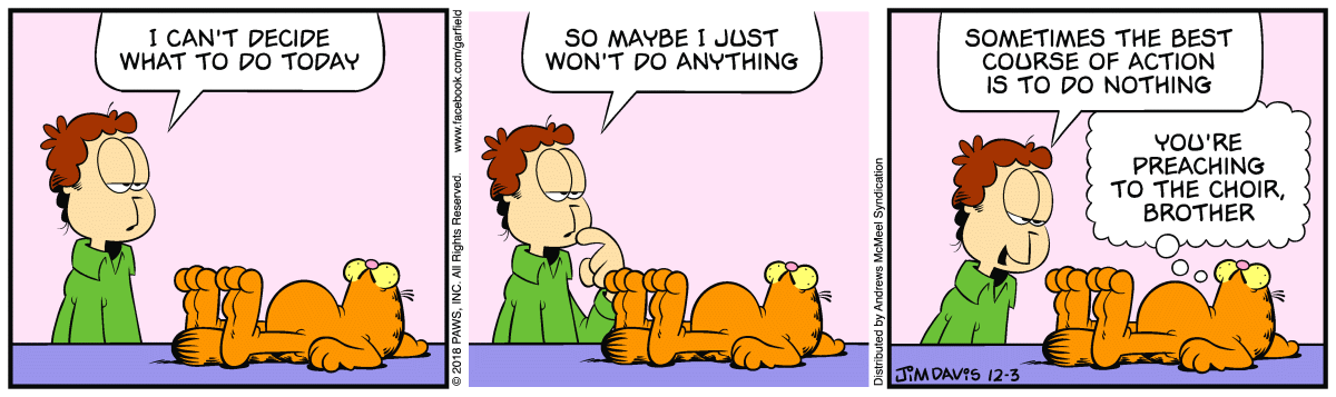 Garfield comic strip for Monday, December 3, 2018