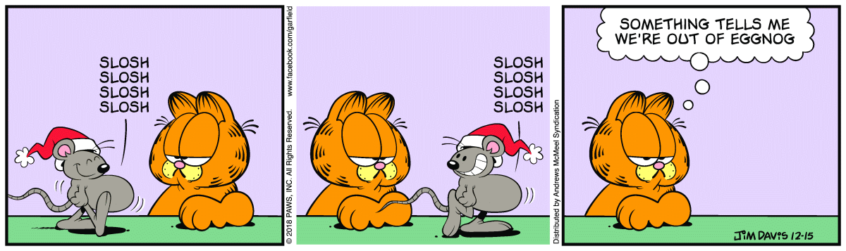 Garfield comic strip for Saturday, December 15, 2018