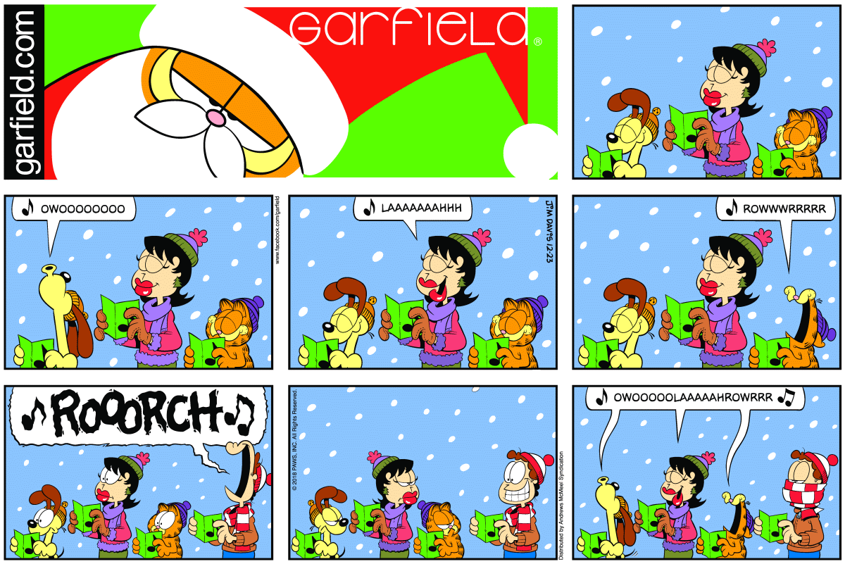 Garfield comic strip for Sunday, December 23, 2018