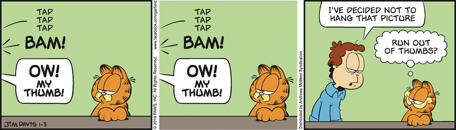Garfield, January 3, 2019