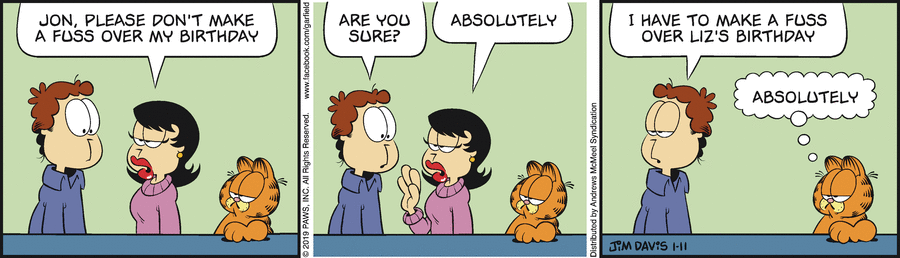 Garfield, January 11, 2019