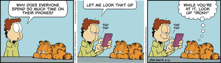 Garfield comic strip for Tuesday, March 12, 2019