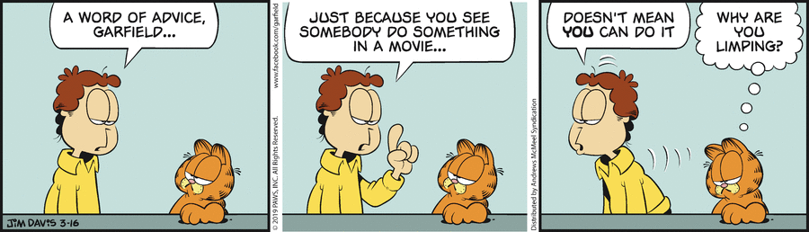 Garfield, March 16, 2019