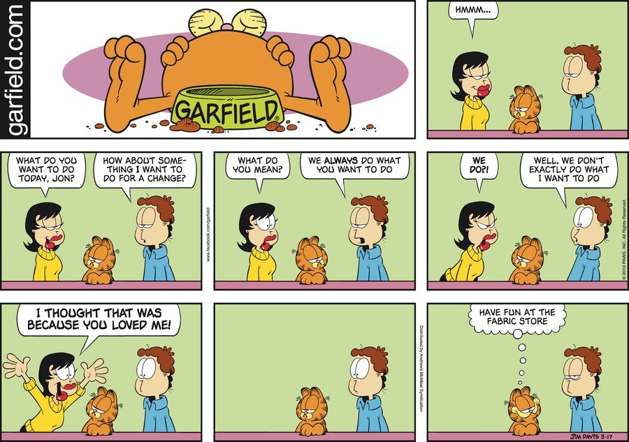 Garfield, March 17, 2019