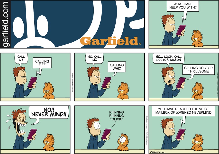 Garfield, March 24, 2019