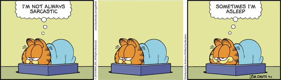 Garfield, April 1, 2019
