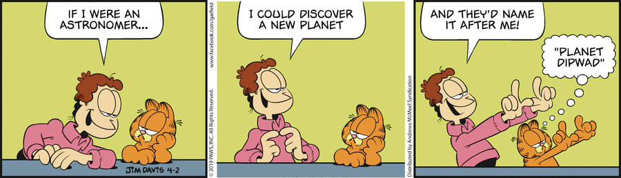 Garfield, April 2, 2019