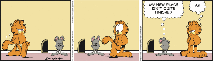 Garfield comic strip for Thursday, April 4, 2019